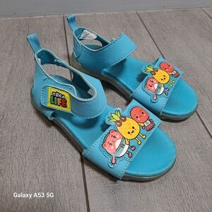 H&M Kids Aqua Blue Sandals with Fruit Characters